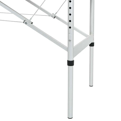 Lettino da Massaggio 4 Zone Telaio Alluminio Antracite 186x68cm | homemem39