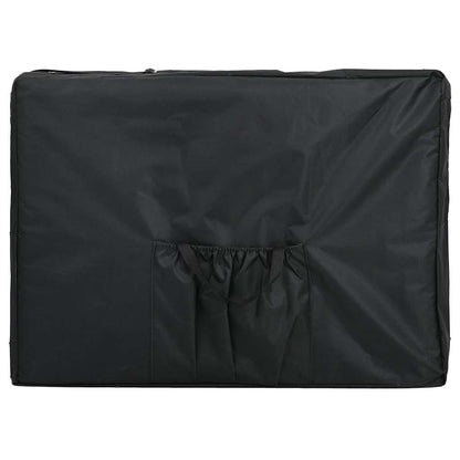 Lettino da Massaggio 4 Zone Telaio Alluminio Antracite 186x68cm
