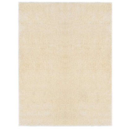 Tappeto Shaggy per Area Crema 120 x 160 cm Polietilene