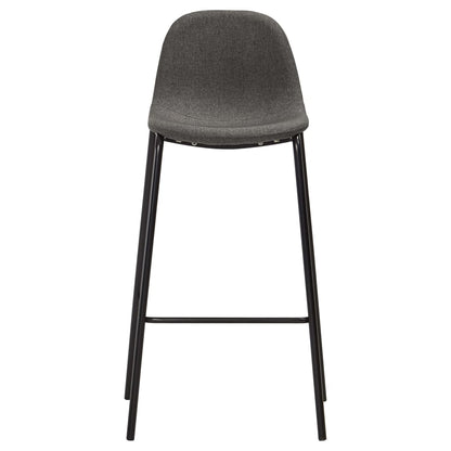 Bar Chairs 2 pcs Dark Gray Fabric