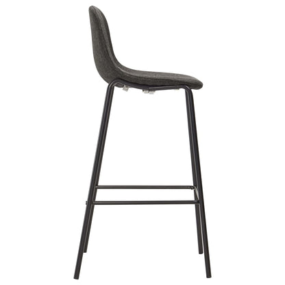 Bar Chairs 2 pcs Dark Gray Fabric