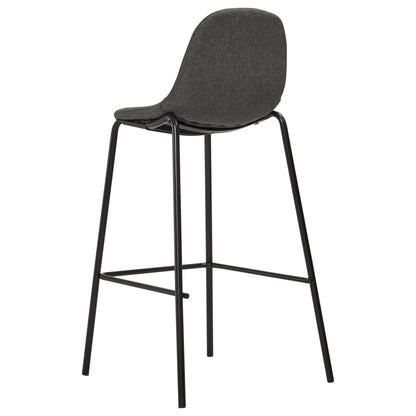 Bar Chairs 2 pcs Dark Gray Fabric