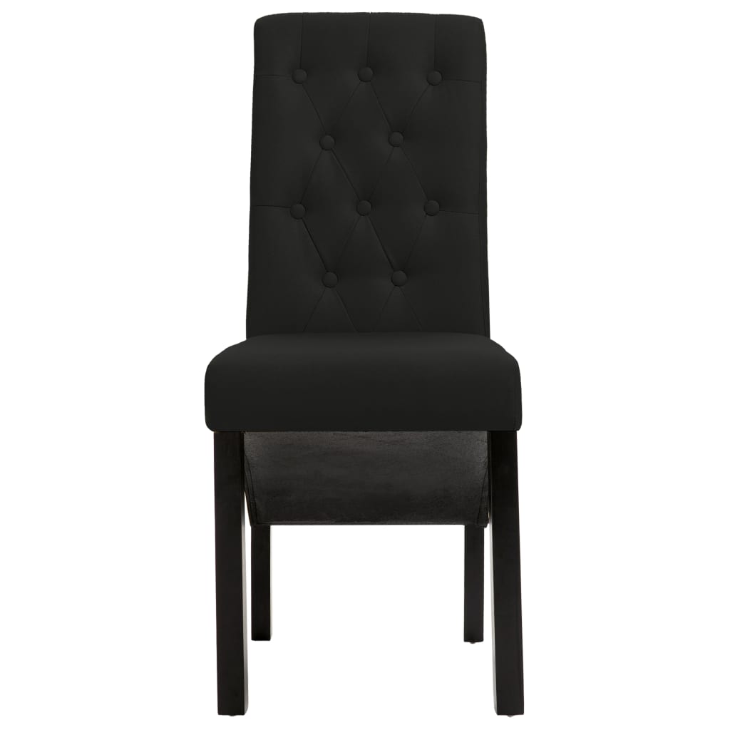 Dining Chairs 6 pcs Black in Fabric