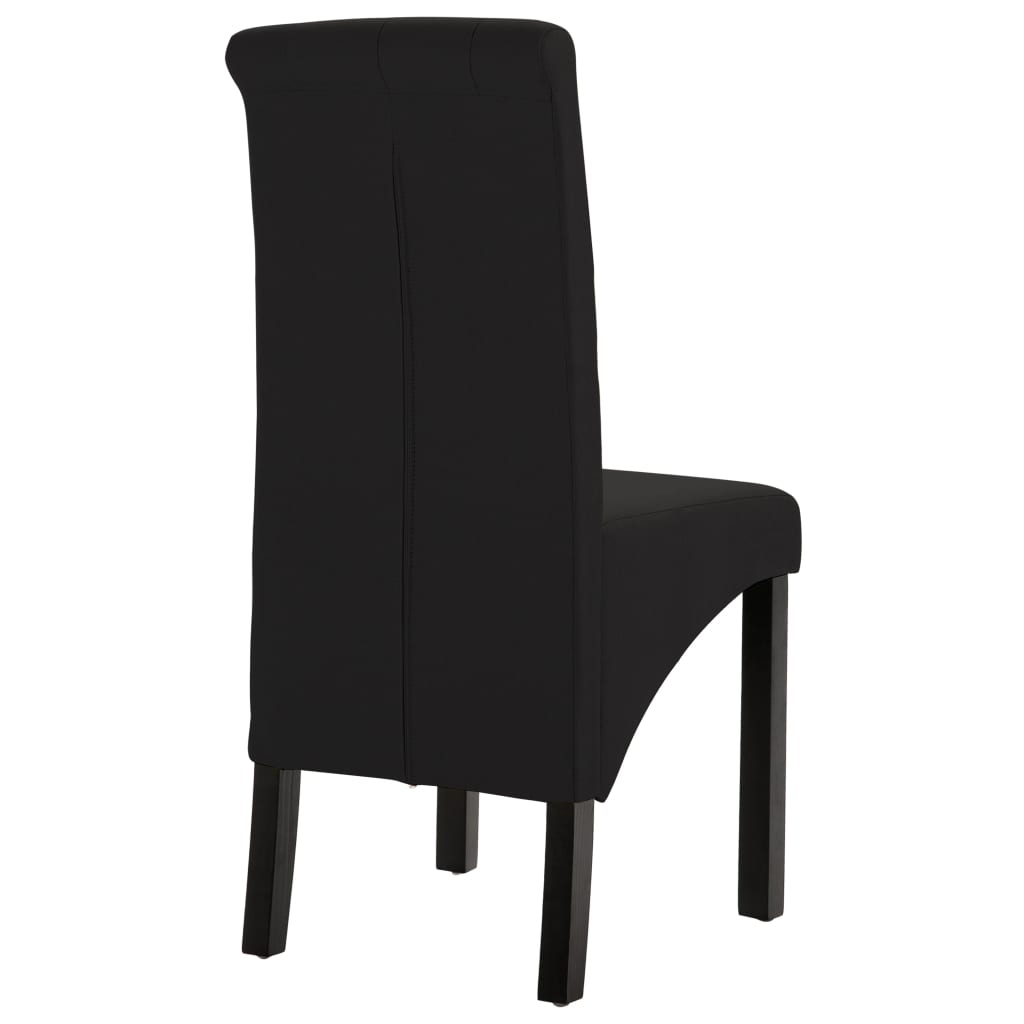 Dining Chairs 6 pcs Black in Fabric