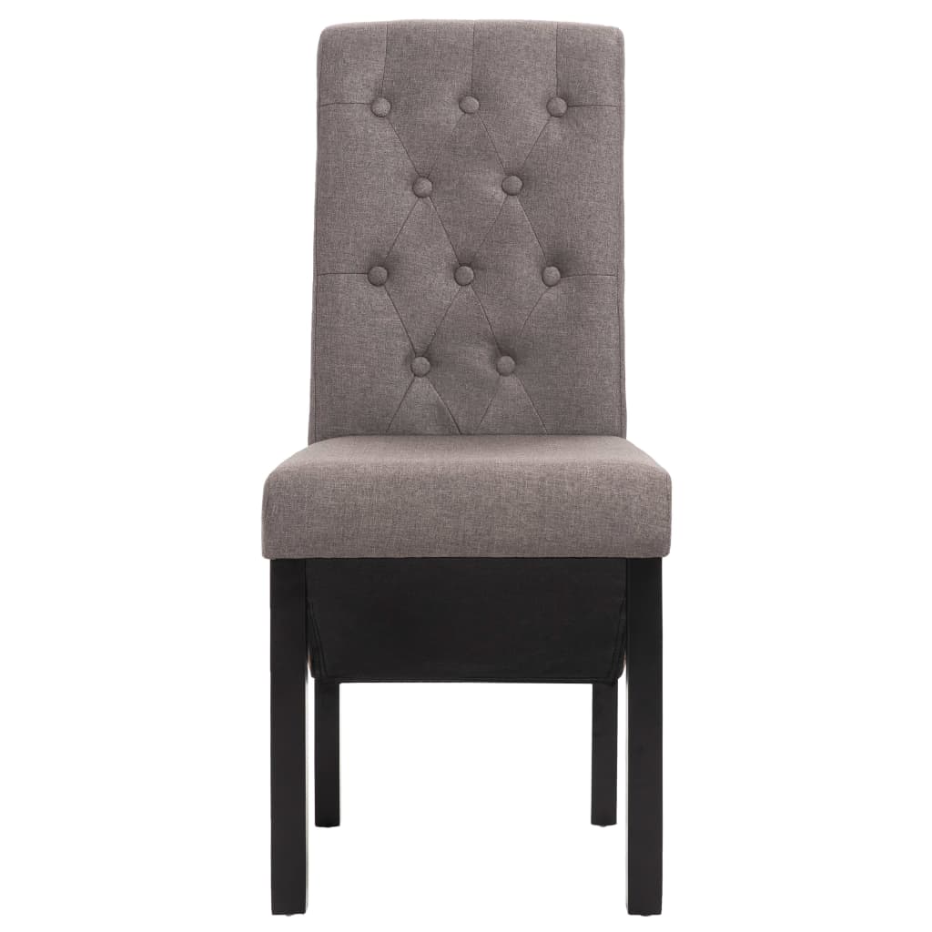 Dining Chairs 6 pcs Taupe Gray Fabric