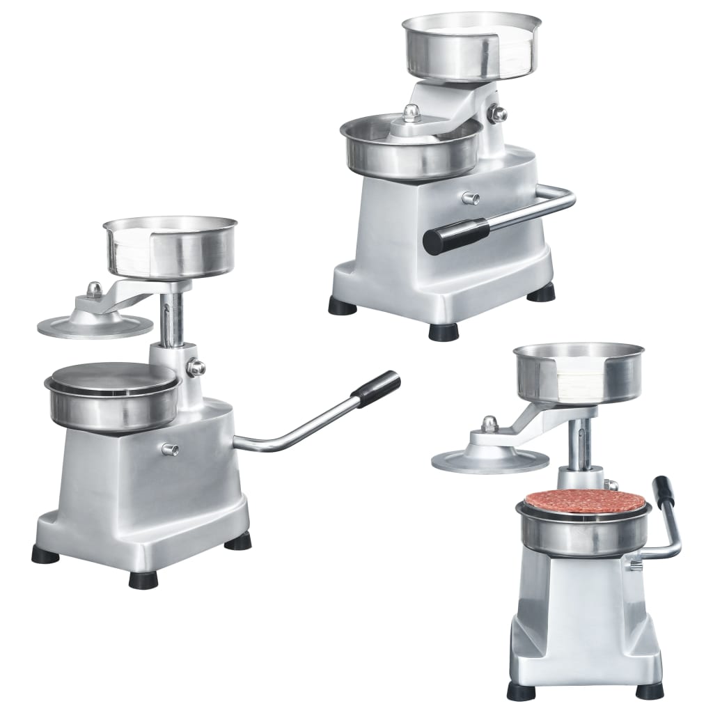 Pressa per Hamburger con 500 Fogli Carta Cerata Alluminio 13 cm - homemem39