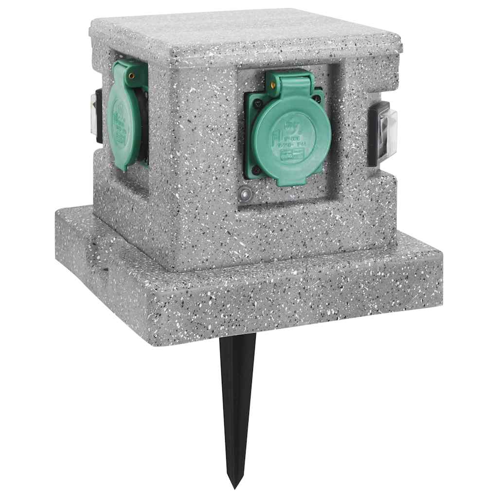 Presa Elettrica da Giardino con Sensore di Luce in Plastica - homemem39