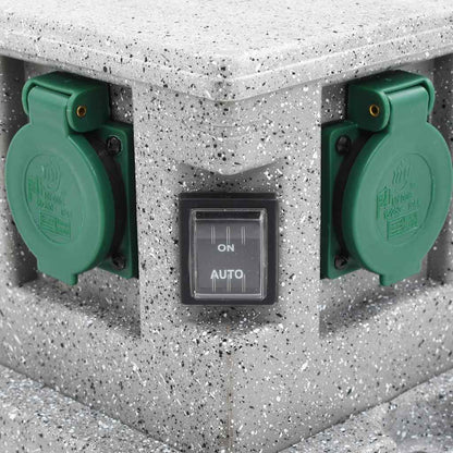 Presa Elettrica da Giardino con Sensore di Luce in Plastica - homemem39