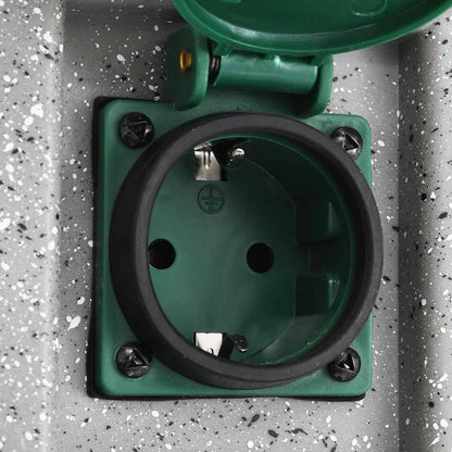 Presa Elettrica da Giardino con Sensore di Luce in Plastica - homemem39