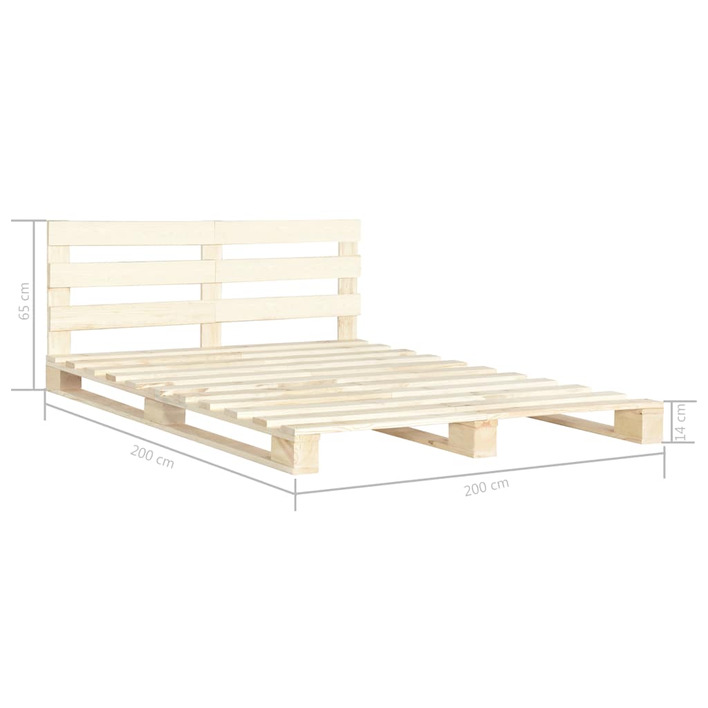 Giroletto in Pallet di Legno Massello di Pino 200x200 cm