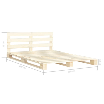 Giroletto in Pallet di Legno Massello di Pino 200x200 cm