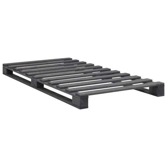 Giroletto in Pallet Grigio Legno Massello di Pino 90x200 cm | homemem39