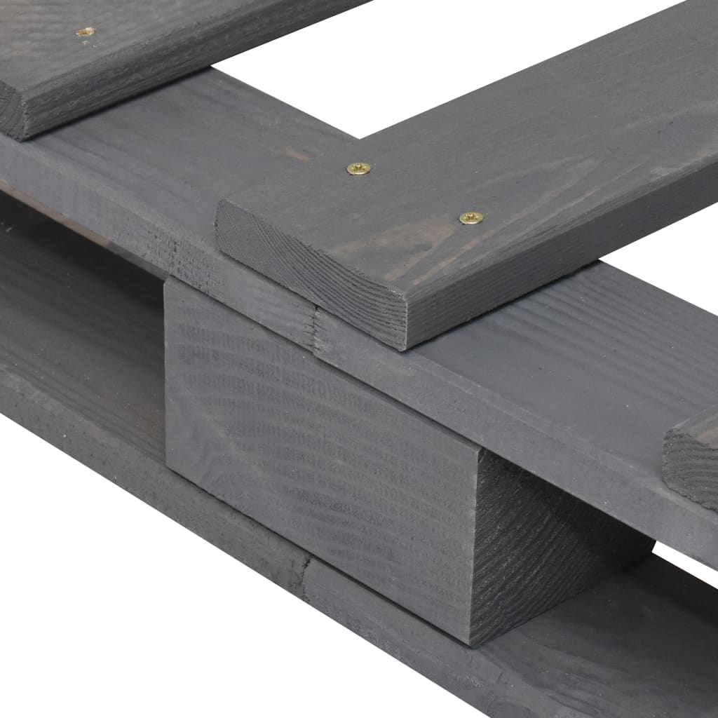 Giroletto in Pallet Grigio Legno Massello di Pino 90x200 cm | homemem39
