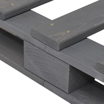 Giroletto in Pallet Grigio Legno Massello di Pino 90x200 cm | homemem39