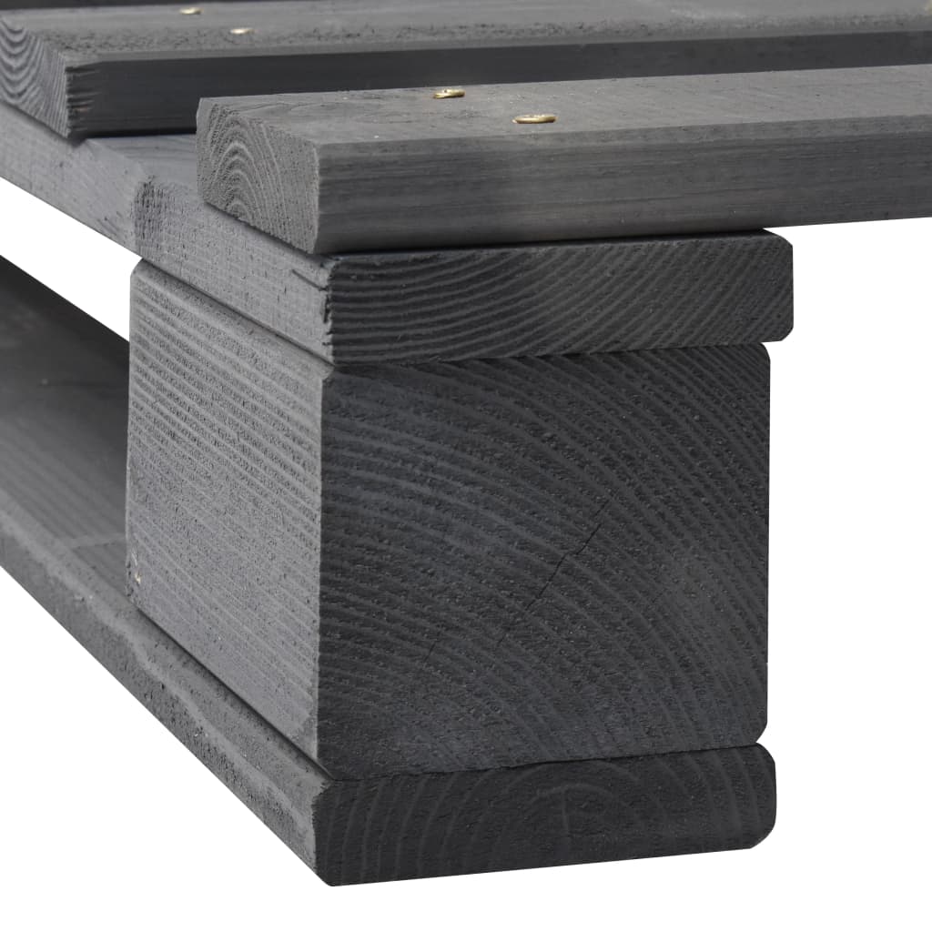 Giroletto in Pallet Grigio Legno Massello di Pino 90x200 cm | homemem39
