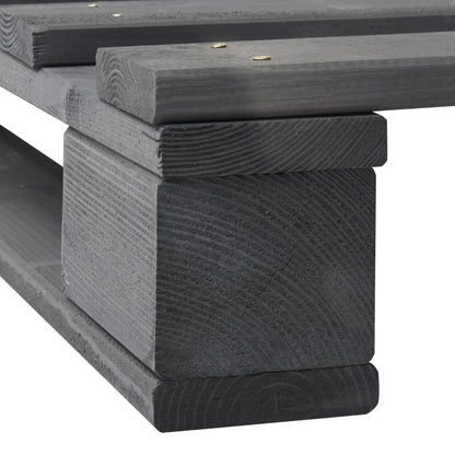 Giroletto in Pallet Grigio Legno Massello di Pino 90x200 cm | homemem39