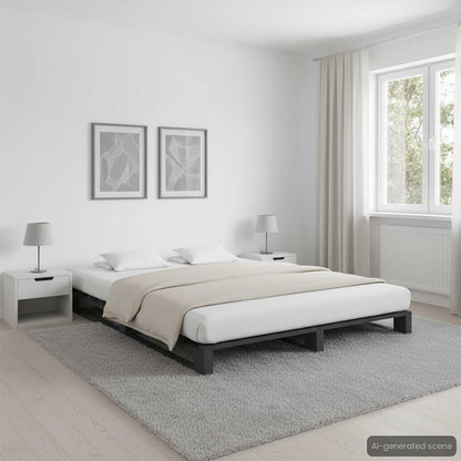 Giroletto in Pallet Grigio Legno Massello di Pino 120x200 cm