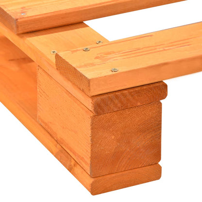 Giroletto in Pallet Marrone Legno Massello di Pino 90x200 cm | homemem39