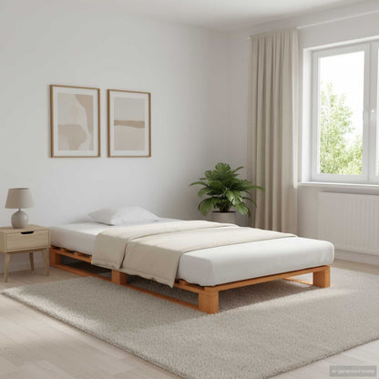 Giroletto in Pallet Marrone Legno Massello di Pino 90x200 cm