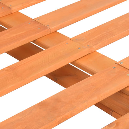 Giroletto in Pallet Marrone Legno Massello di Pino 120x200 cm | homemem39