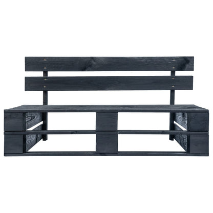 Panca da Giardino con Pallet in Legno Nera | homemem39
