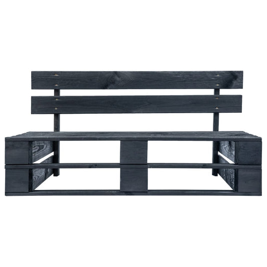 Panca da Giardino con Pallet in Legno Nera | homemem39
