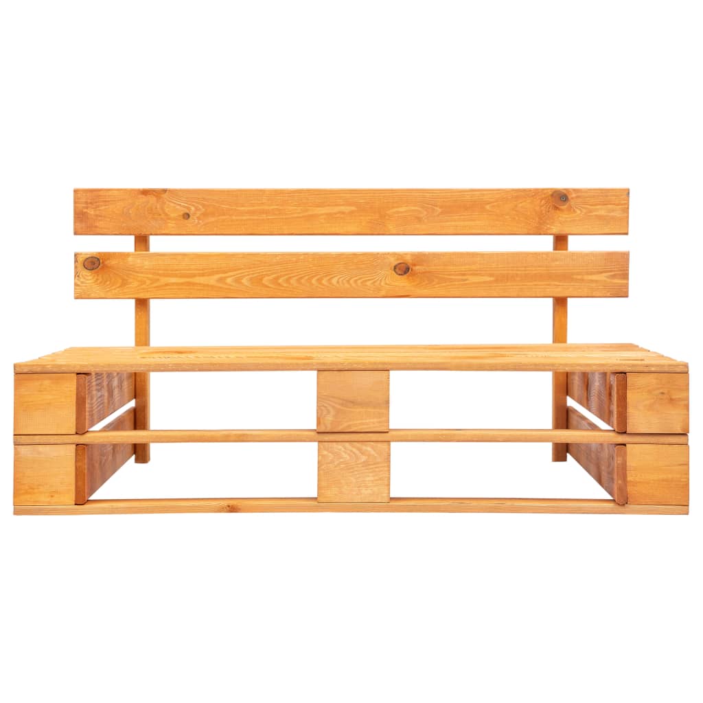 Panca da Giardino in Pallet in Legno Marrone ambra