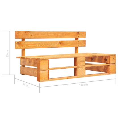Panca da Giardino in Pallet in Legno Marrone ambra | homemem39