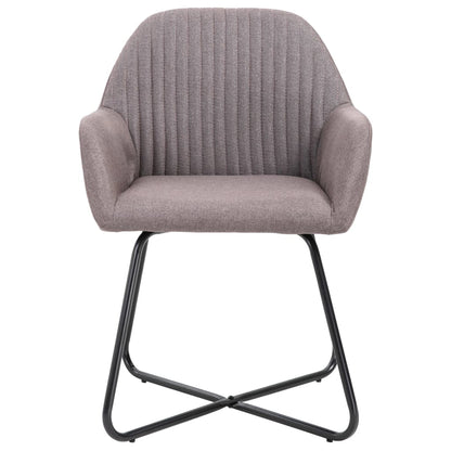 Dining Chairs 4 pcs Taupe Gray Fabric