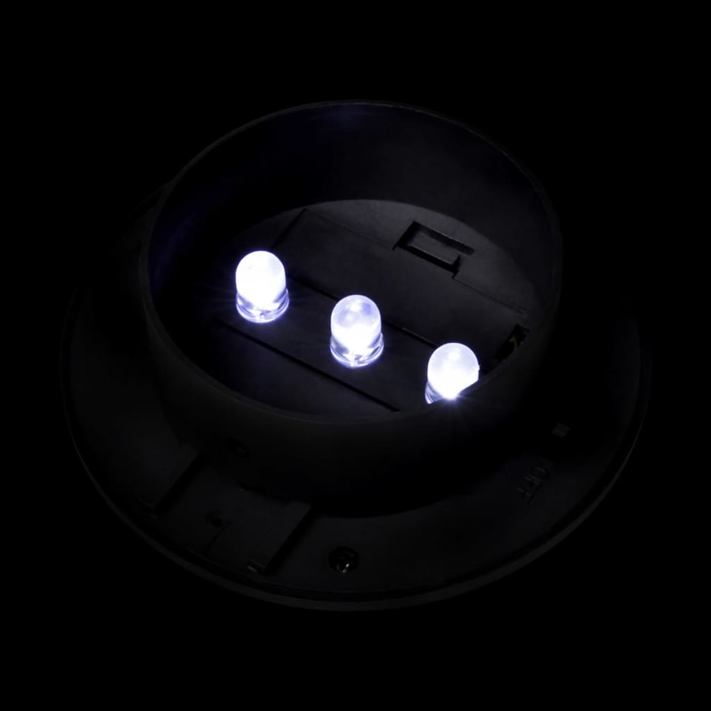 Lampade Solari da Esterno per Recinzioni 12 pz LED Nero - homemem39