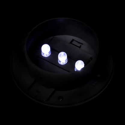 Lampade Solari da Esterno per Recinzioni 12 pz LED Nero - homemem39