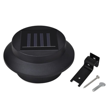 Lampade Solari da Esterno per Recinzioni 12 pz LED Nero - homemem39