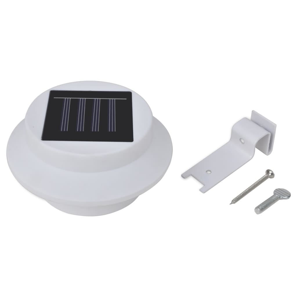 Outdoor Solar Lamps for Fence 12 pcs White LED