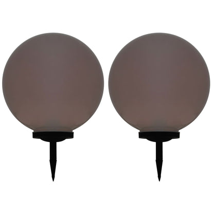 Outdoor Solar Lamps 2 pcs Spherical LEDs 50 cm RGB