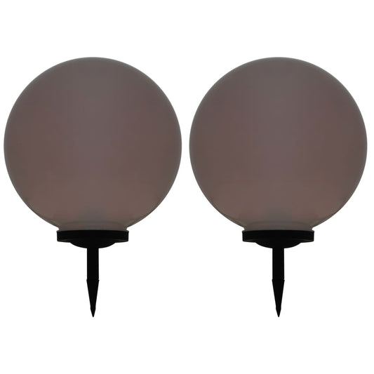 Outdoor Solar Lamps 2 pcs Spherical LEDs 50 cm RGB