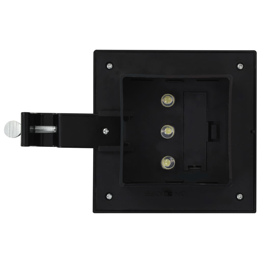 Lampade Solari da Esterno 12 pz LED Quadrate 12 cm Nere - homemem39