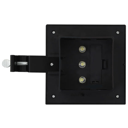 Lampade Solari da Esterno 12 pz LED Quadrate 12 cm Nere - homemem39