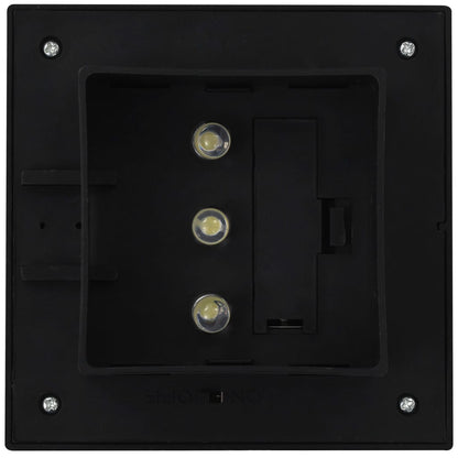 Lampade Solari da Esterno 12 pz LED Quadrate 12 cm Nere - homemem39