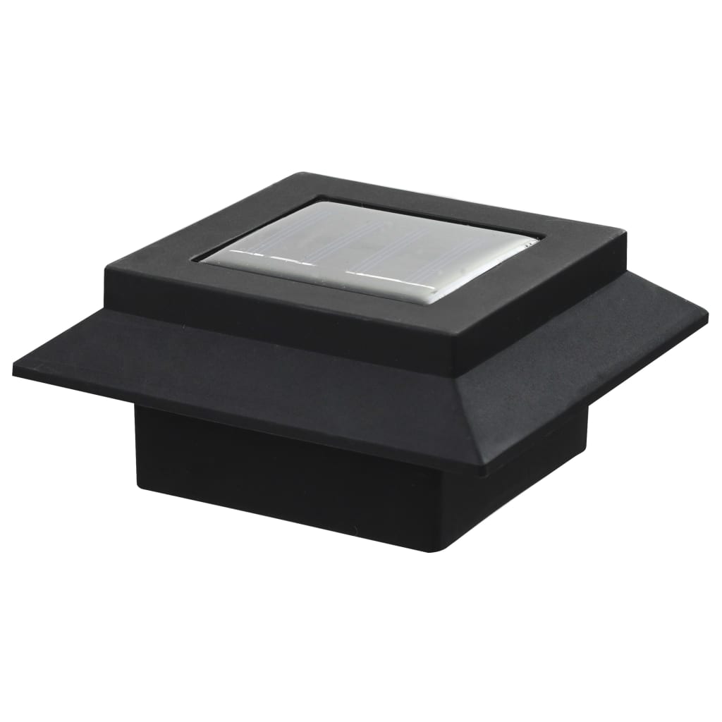 Lampade Solari da Esterno 12 pz LED Quadrate 12 cm Nere - homemem39