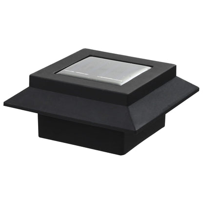 Lampade Solari da Esterno 12 pz LED Quadrate 12 cm Nere - homemem39