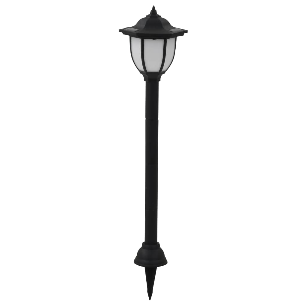 Outdoor Solar Lamps 6 pcs Black LEDs