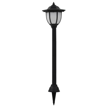 Outdoor Solar Lamps 6 pcs Black LEDs