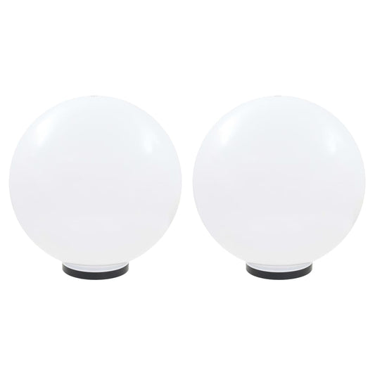 Set of 2 pcs 50 cm Spherical LED Lamps in PMMA