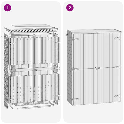 Rimessa Attrezzi da Giardino 123x50x171cm in Pino Impregnato - homemem39