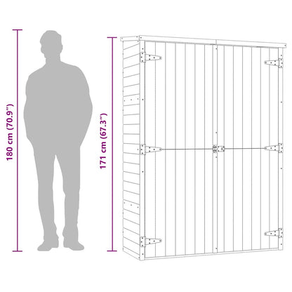 Rimessa Attrezzi da Giardino 123x50x171cm in Pino Impregnato - homemem39