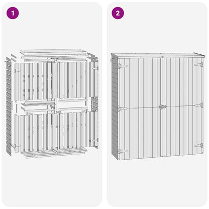 Rimessa Attrezzi da Giardino 163x50x171 cm in Pino Impregnato - homemem39