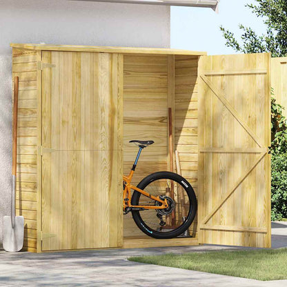Rimessa Attrezzi da Giardino 163x50x171 cm in Pino Impregnato - homemem39