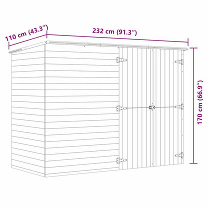 Ripostiglio da Giardino 232x110x170 in Legno di Pino Impregnato - homemem39