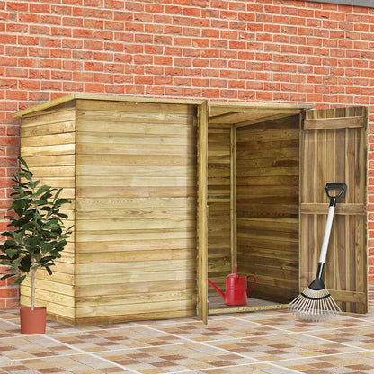 Ripostiglio da Giardino 232x110x170 in Legno di Pino Impregnato - homemem39