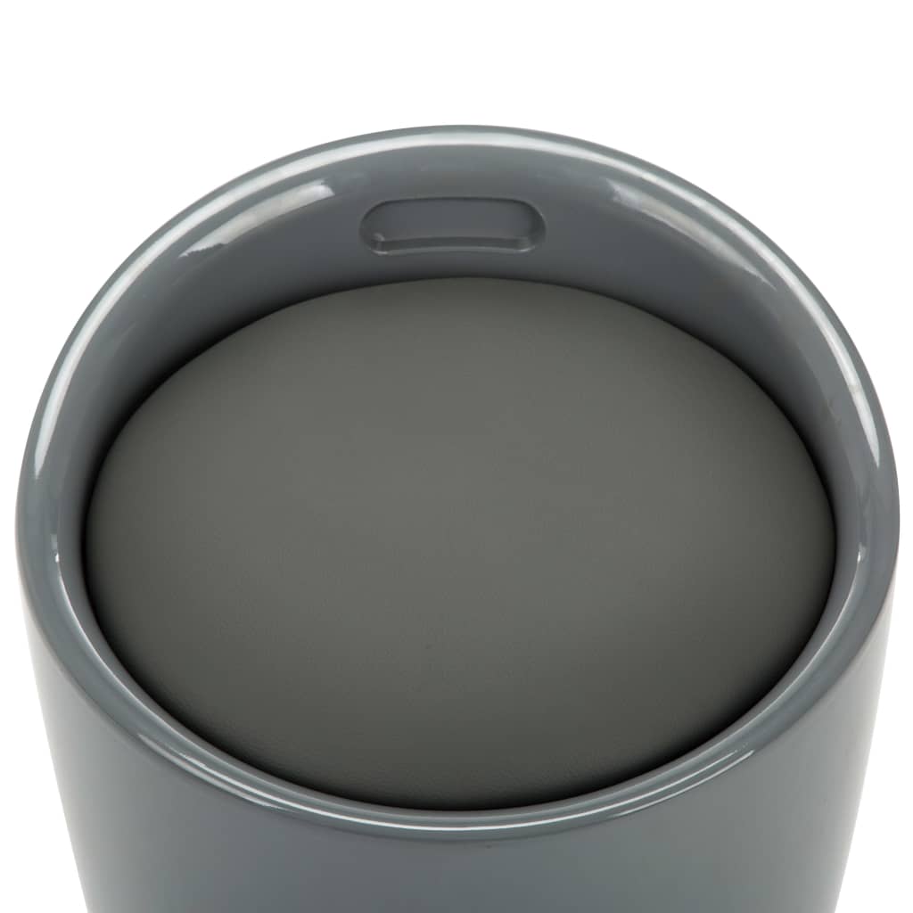 Sgabello con Contenitore Grigio in Similpelle | homemem39